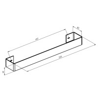 Sapho TABELLA držák ručníků 520 mm, nerez mat MI520