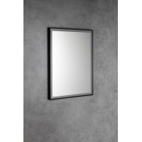 Aqualine CORNA zrcadlo s LED osvětlením 60x80cm, dotykový senzor, stmívatelné, černá mat CN060