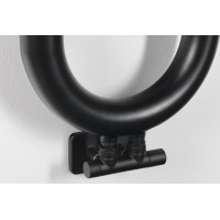 Sapho TWIN BLACK připojovací sada ventilů pro středové připojení, černá mat CP4101BS