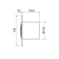 Cata B-12 PLUS koupelnový ventilátor, 20W, potrubí 120mm, bílá 00282000