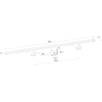 Sapho PANDORA LED svítidlo, 15 W, 808x15x112 mm, chrom (26693CI) E27576CI