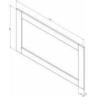 Sapho BRAND zrcadlo v dřevěném rámu 1300x700mm, mořený smrk BA061S