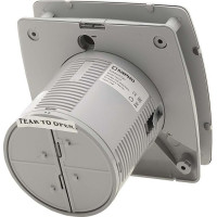 Sapho LEX koupelnový ventilátor axiální s časovačem, 15W, potrubí 100mm, nerez mat LX104