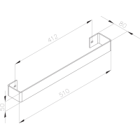 Sapho MAGNIFICA držák ručníků 510x80 mm, nerez mat IRPA15