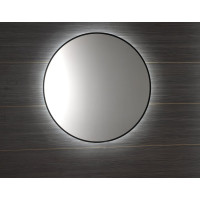 Sapho SHARON kulaté zrcadlo s LED podsvícením ø 80cm, černá mat 31255CI