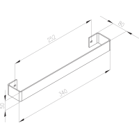 Sapho COLONNA držák ručníků 340x80 mm, nerez lesk IRPA10