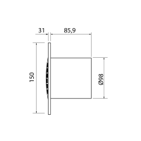 Cata B-10 PLUS T koupelnový ventilátor s časovačem, 15W, potrubí 100mm, bílá 00981101