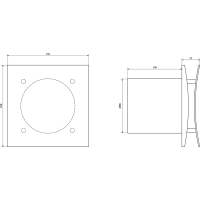 Sapho EIRA koupelnový ventilátor axiální, 15W, potrubí 100mm, bílá EI101