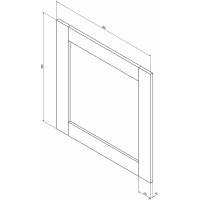 Sapho BRAND zrcadlo v dřevěném rámu 800x800mm, mořený smrk BA051S