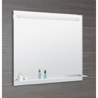 Aqualine Zrcadlo s LED osvětlením a policí 100x80cm, kolébkový vypínač ATH55