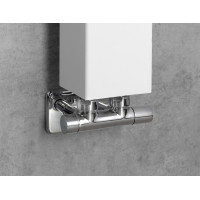 Sapho TWIN připojovací sada ventilů pro středové připojení, chrom CP401S