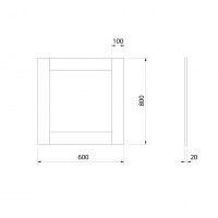 Sapho BRAND zrcadlo v dřevěném rámu 600x800mm, mořený smrk BA058S