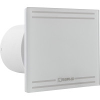 Sapho GLASS koupelnový ventilátor axiální s časovačem, 8W, potrubí 100mm, bílá GS102