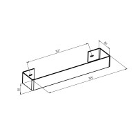 Sapho TABELLA držák ručníků 390 mm, nerez mat MI390