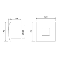 Cata SILENTIS 12 koupelnový ventilátor axiální, 20W, potrubí 120mm, bílá 01080000