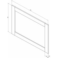 Sapho BRAND zrcadlo v dřevěném rámu 1000x800mm, mořený smrk BA056S