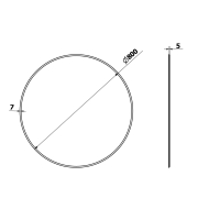 Sapho RENGAS kulaté zrcadlo s fazetou ø 80cm, bez úchytu RG080