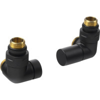 Sapho CORNER SIMPLY připojovací sada ventilů triaxiální, pravé provedení, černá mat CP130BS