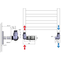 Sapho CORNER připojovací sada ventilů termostatická triaxiální, levé provedení, nerez mat CP1511LS