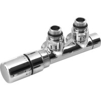 Sapho TWIN připojovací sada ventilů termostatická pro středové připojení, levá, chrom CP3012S