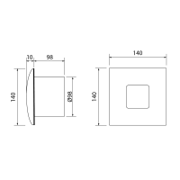 Cata SILENTIS 10 koupelnový ventilátor axiální, 15W, potrubí 100mm, bílá 01070000