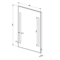 Aqualine Zrcadlo s LED osvětlením 60x80cm, kolébkový vypínač ATH6