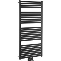 Aqualine TONDI otopné těleso rovné 600x1330 mm, středové připojení, černá mat DT486T