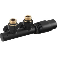 Bruckner WICHER připojovací sada termostatická pro středové připojení 50mm, černá mat 600.311.6