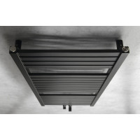 Aqualine TONDI otopné těleso rovné 450x970 mm, středové připojení, černá mat DT456T