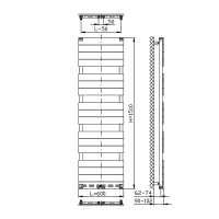 Aqualine BONDI otopné těleso 600x1510 mm, bílá DC440T