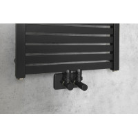 Aqualine TONDI otopné těleso rovné 450x1330 mm, středové připojení, černá mat DT476T