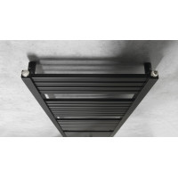 Aqualine TONDI otopné těleso rovné 450x1330 mm, středové připojení, černá mat DT476T