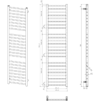 Sapho DINA otopné těleso 400x1560 mm, černá mat IR374B