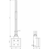 Sapho KTX topná tyč s termostatem, 300 W, černá mat KTX-B-300