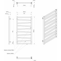 Sapho ZIG otopné těleso 600x1096 mm, černá mat ZG611B