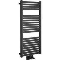 Aqualine TONDI otopné těleso rovné 450x970 mm, středové připojení, černá mat DT456T