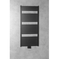 Aqualine TONDI otopné těleso rovné 600x1330 mm, středové připojení, černá mat DT486T