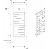 Sapho ZIG otopné těleso 600x1334 mm, černá mat ZG613B