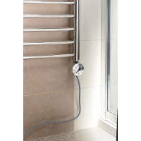 Aqualine Elektrická topná tyč s termostatem, rovný kabel, 600 W, chrom LT67446