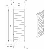 Sapho ZIG otopné těleso 600x1810 mm, černá mat ZG619B