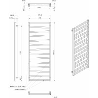 Sapho ZIG otopné těleso 600x1572 mm, černá mat ZG616B