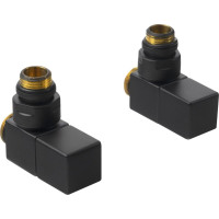 Sapho CUBE připojovací sada ventilů ruční rohová, černá mat CP4510BS