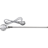 Aqualine Elektrická topná tyč s termostatem, rovný kabel, 300 W, chrom LT67443