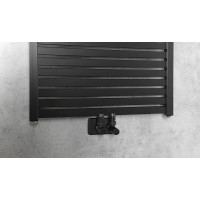 Aqualine TONDI otopné těleso rovné 600x1330 mm, středové připojení, černá mat DT486T