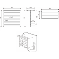 Sapho ELZOR elektrický sušák ručníků 500x470 mm, 60 W, bílá mat EB500