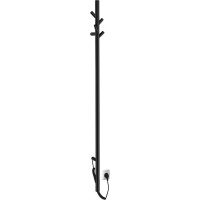Sapho PASADOR elektrický sušák ručníků, kulatý, 150x1500 mm, 30 W, černá mat ER175BV