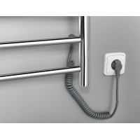 Sapho REDONDO elektrický sušák ručníků, kulatý, 600x1500 mm, 130 W, nerez lesk ER250V