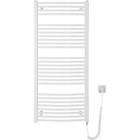 Aqualine ORBIT-E elektrické otopné těleso oblé 600x1320 mm, 600 W, bílá ILEO36T