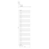 Aqualine POSEIDON otopné těleso 450x1540mm, bílá PS415