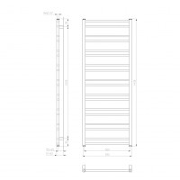 Sapho METRO DOS otopné těleso 550x1430 mm, bílá mat IR430T